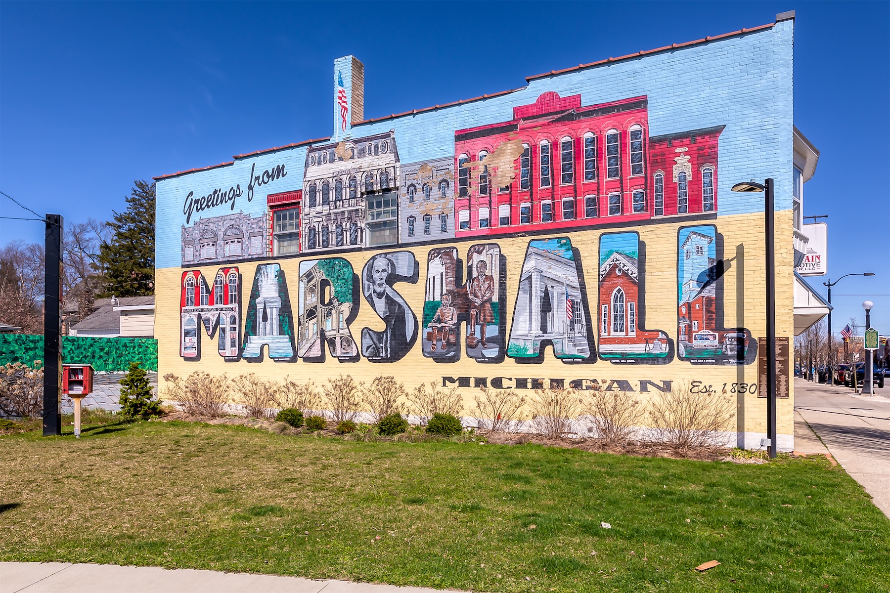 A mural of Marshall in Marshall, MI