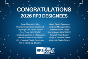 AMP Members Receive National Recognition for Excellence in Public Power with RP3 Designation