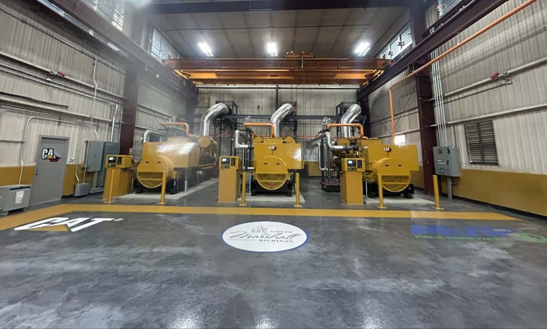 Marshall, Michigan, natural gas Caterpillar units